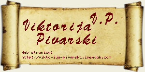 Viktorija Pivarski vizit kartica